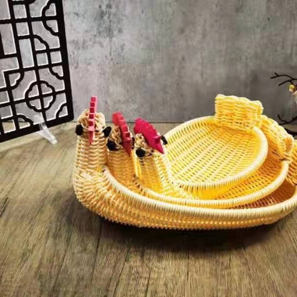 Decorative Woven Dog-Shaped Storage Basket Kalsten