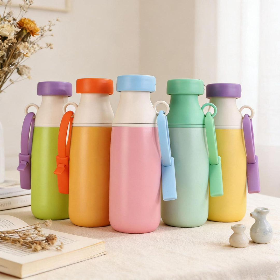 Ladies Insulated Sports Water Bottle with practical carrying strap Kalsten