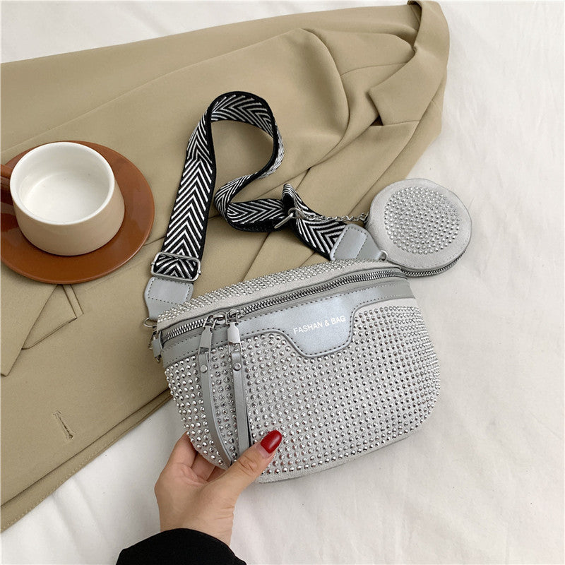 Stylish Rhinestone Embellished Mini Crossbody Bag Kalsten