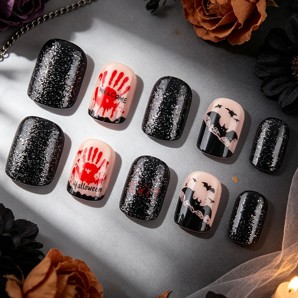 Halloween-Themed Press-On Nail Art Kalsten 1787542716