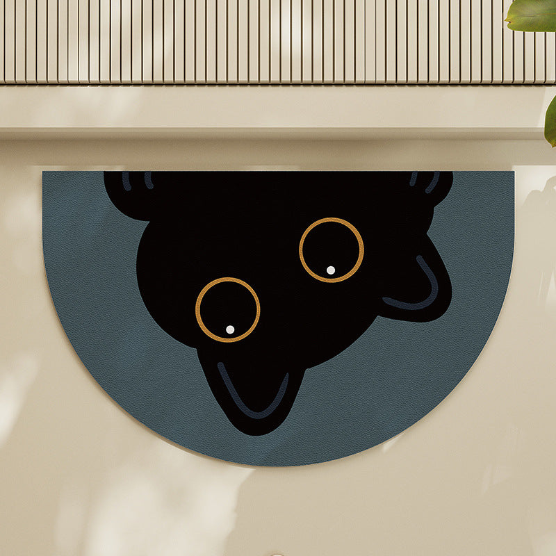 Round Cat-Themed Floor Mat Kalsten