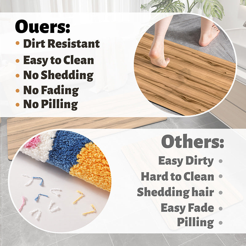 Soft Textured Bathroom Mat Set