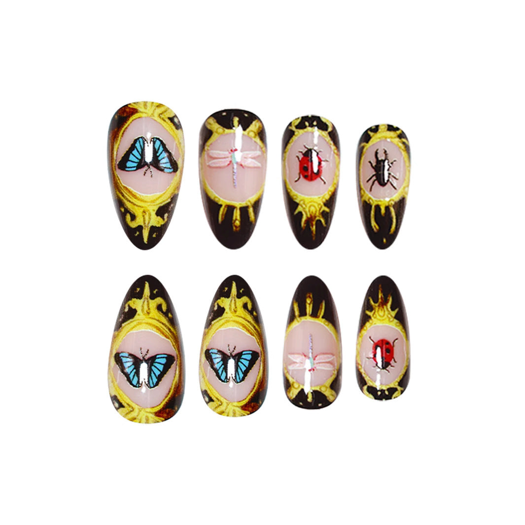 Artistic Insect-Themed Press-On Nails Kalsten