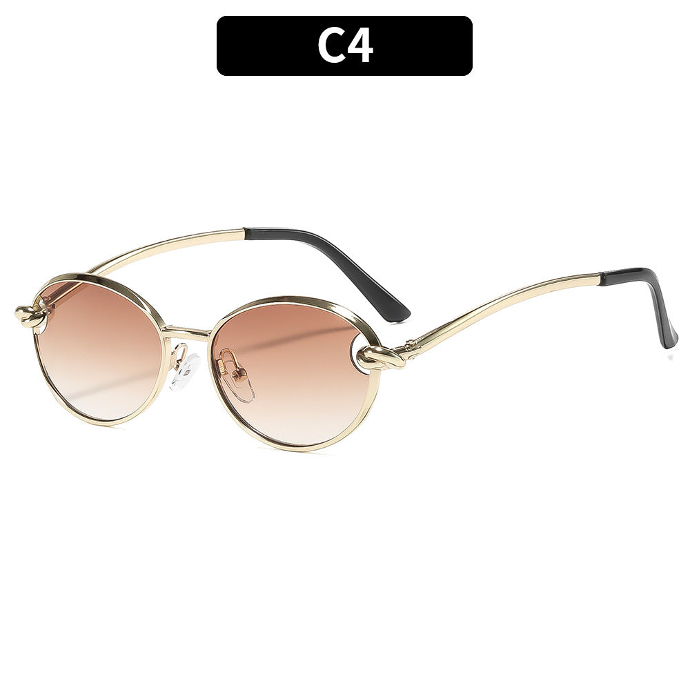 Elegant Round Frame Sunglasses  1787664225