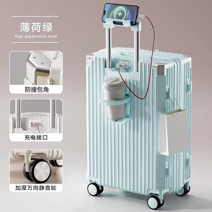 Hard-shell Trolley With Integrated USB Port And Innovative Storage Kalsten