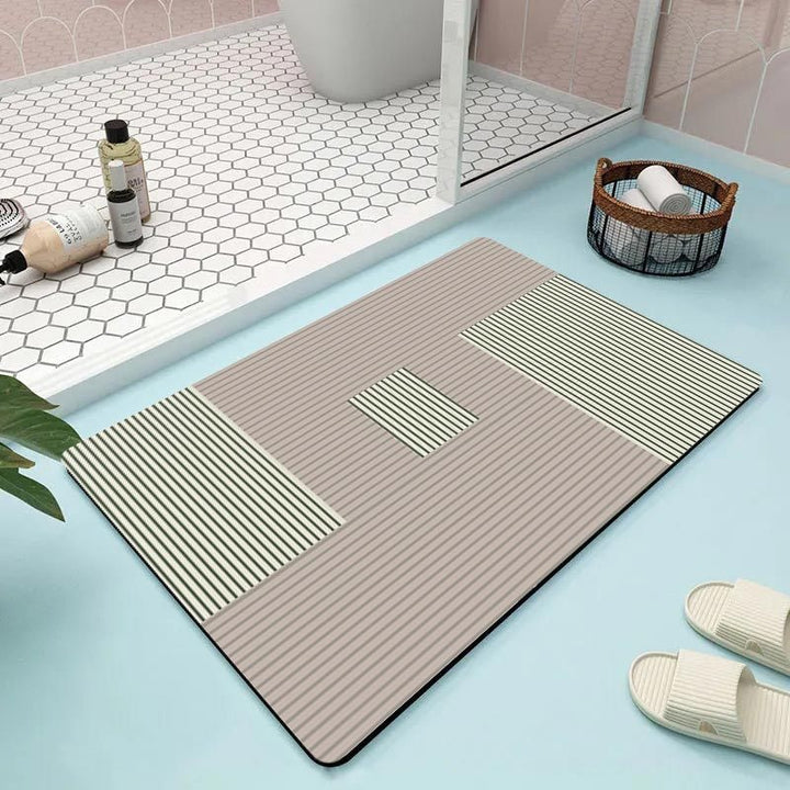 Abstract Floral Bathroom Mat