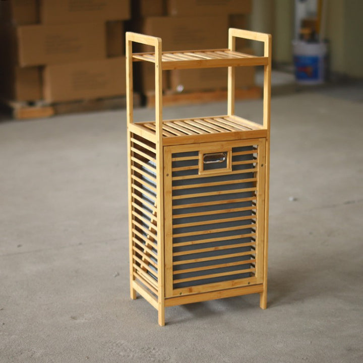 Laundry basket with bamboo frame and fabric insert Kalsten