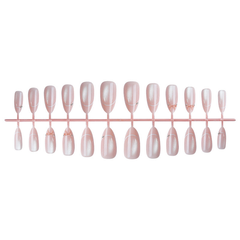 Premium Decorative Press-On Nail Set with Elegant Embellishments Kalsten