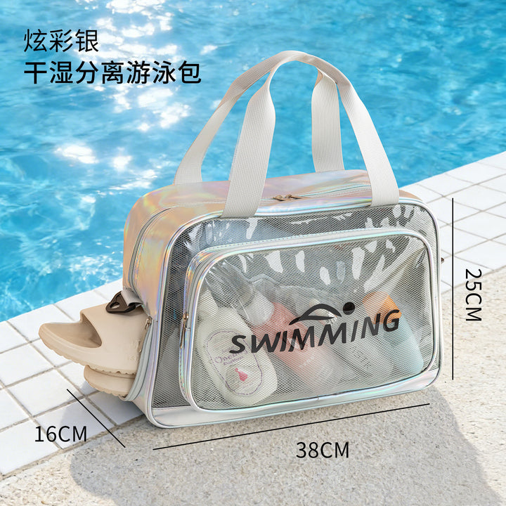 Transparent Swim Bag With Separate Wet Compartment Kalsten