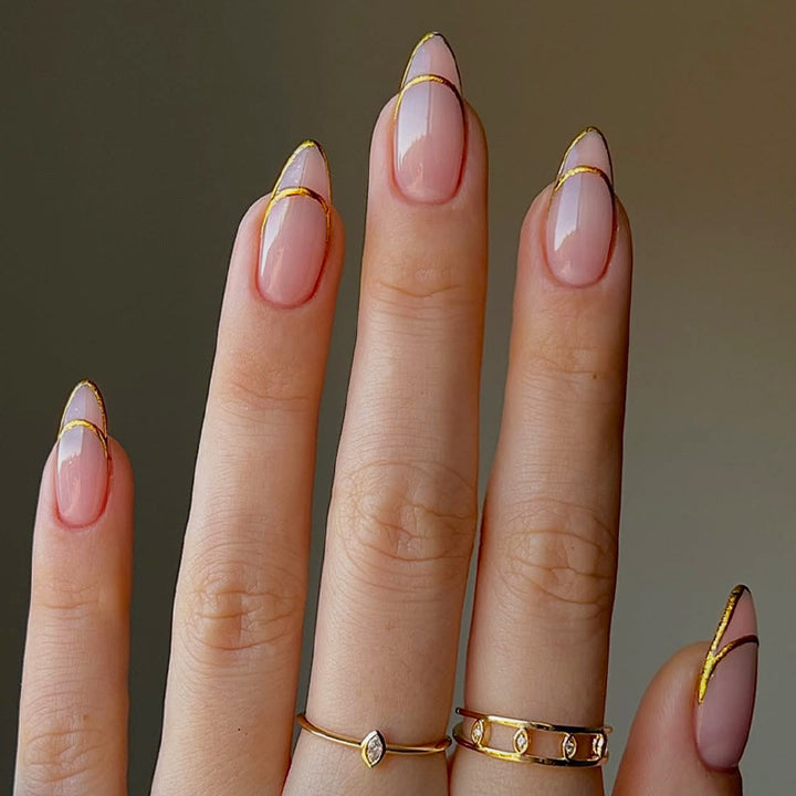 Elegant French Tip Press-On Nail Set Kalsten