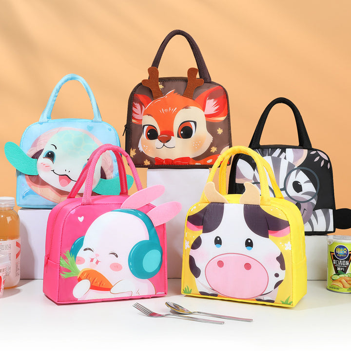 Playful Bunny-Themed Insulated Lunch Bag
