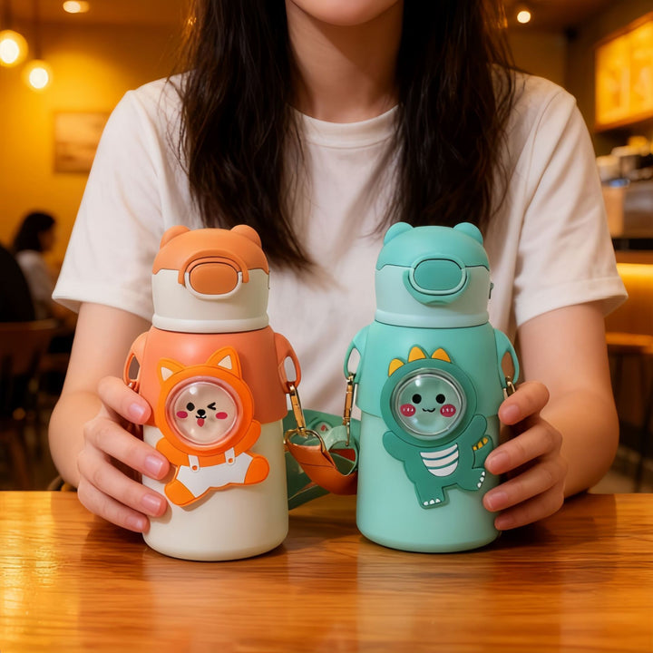 Women’s insulated bottle with practical carrying strap and cute design Kalsten