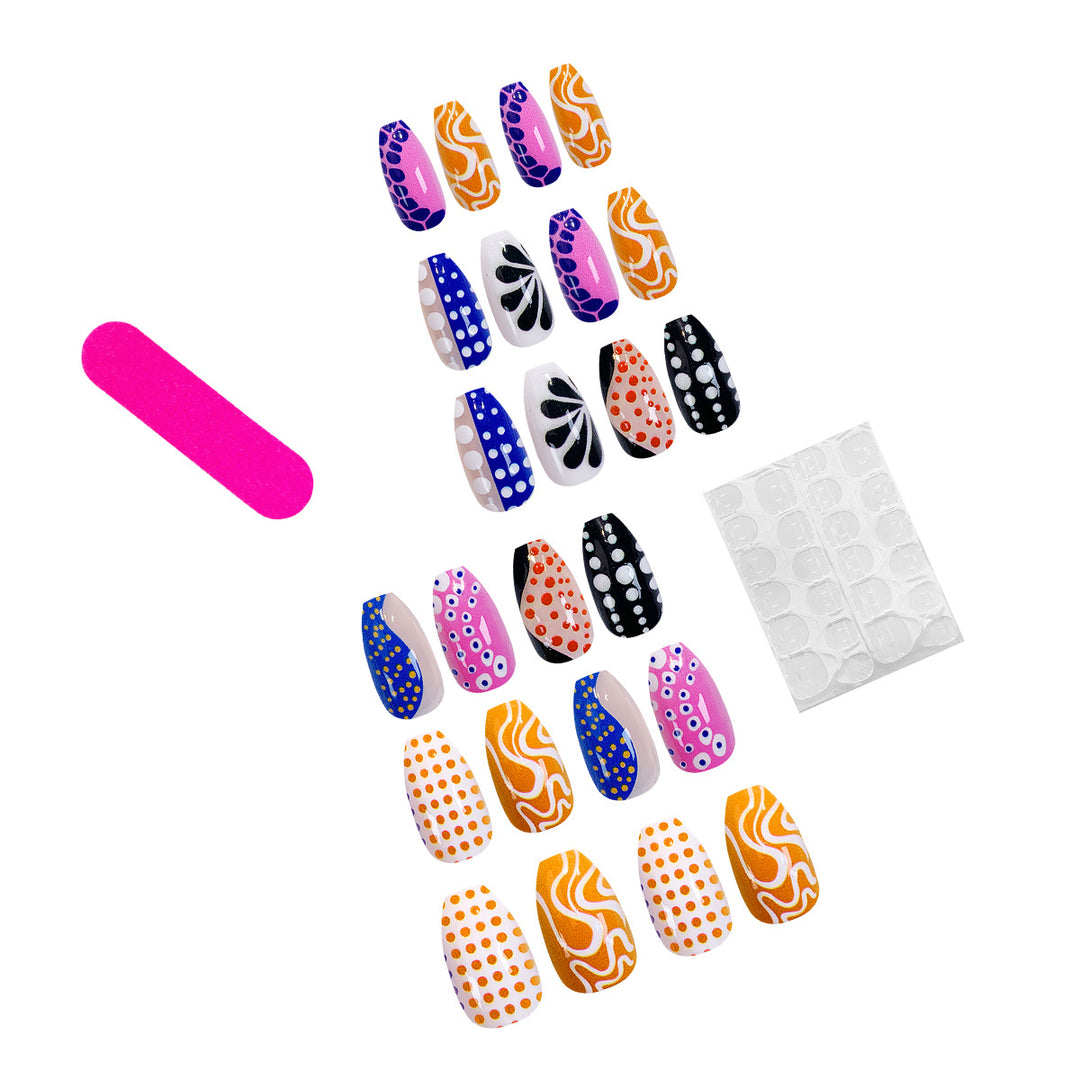 Creative nail art with various patterns Kalsten