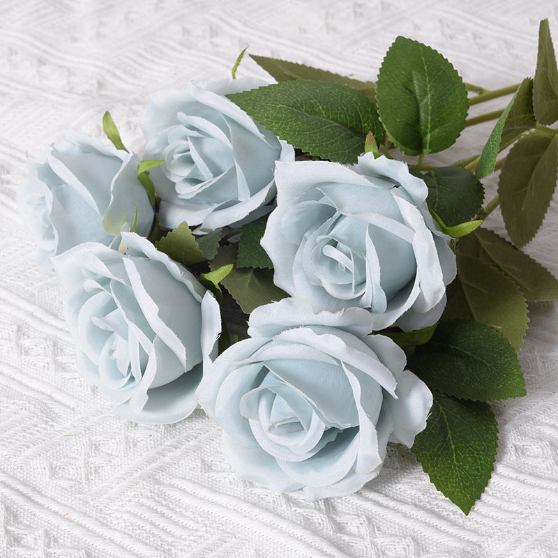 Elegant Silk Black Rose Stem