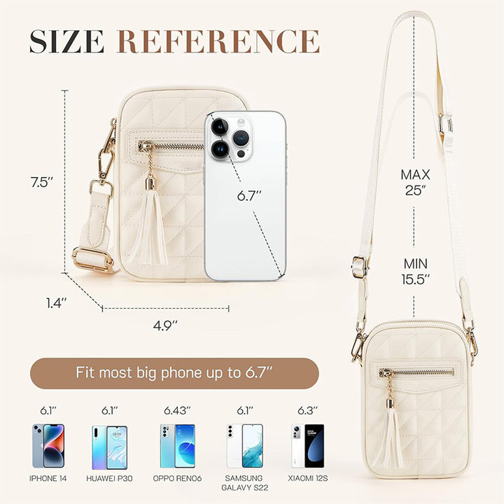 Stylish shoulder bag with quilted design and Kalsten pendant