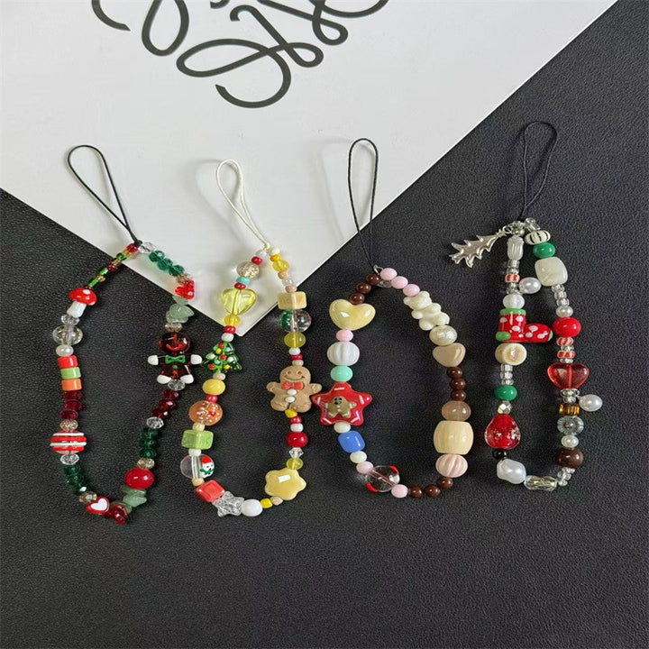 Festive Beaded Charm Phone Lanyard Kalsten