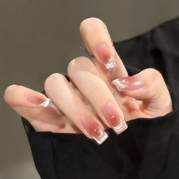 Artificial nail set with elegant glitter finish Kalsten