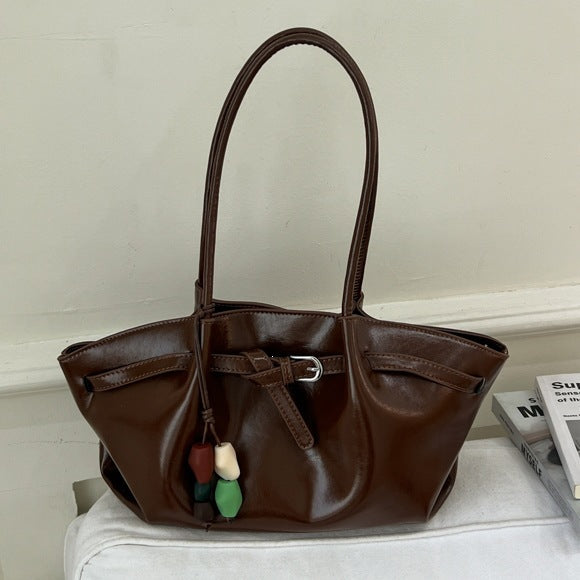 Sleek Minimalist Leather Tote Bag