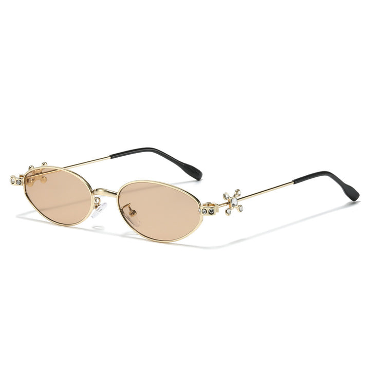 Elegant Rhinestone-Embellished Cat-Eye Sunglasses Kalsten