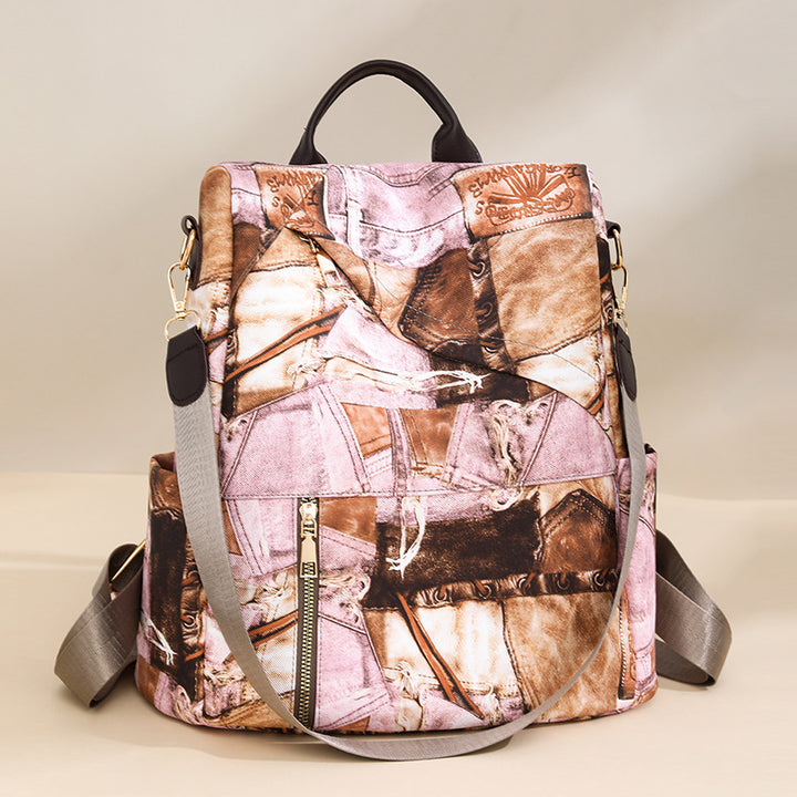 Artistic Patchrk Fabric Backpack Kalsten