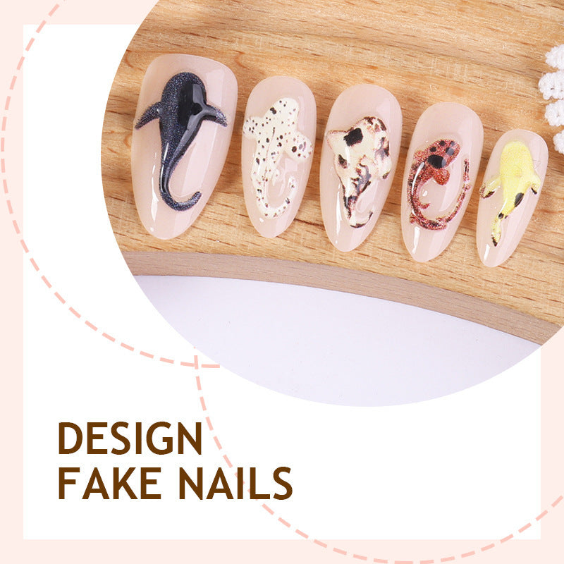 Creative nail art set with playful fish motifs Kalsten
