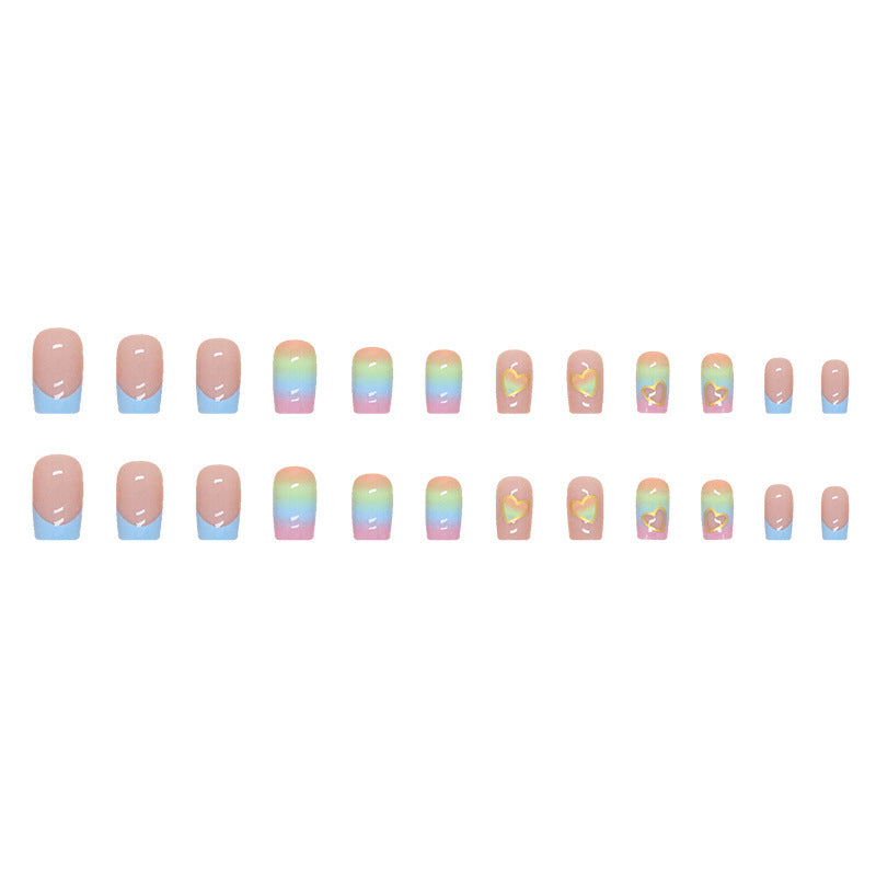 Artistic Heart-Themed Press-On Nail Designs Kalsten