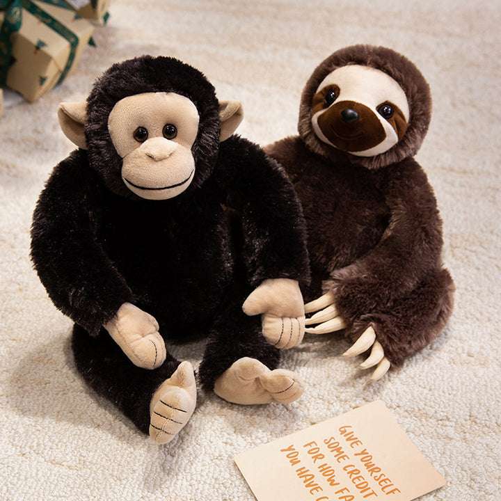 Plush Sitting Sloth Cuddle Companion with Weighted Huggable Body and Realistic Claw Details Kalsten