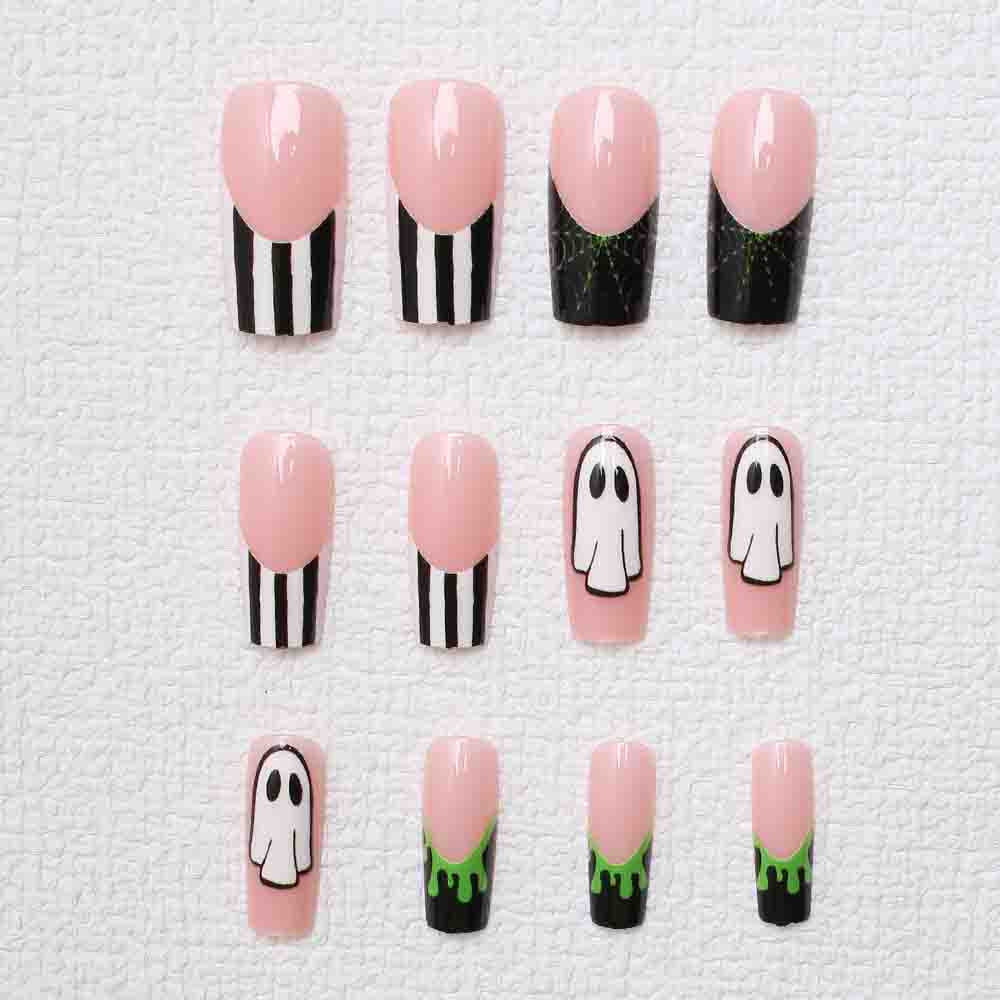Halloween-Inspired Press-On Nail Art Kalsten