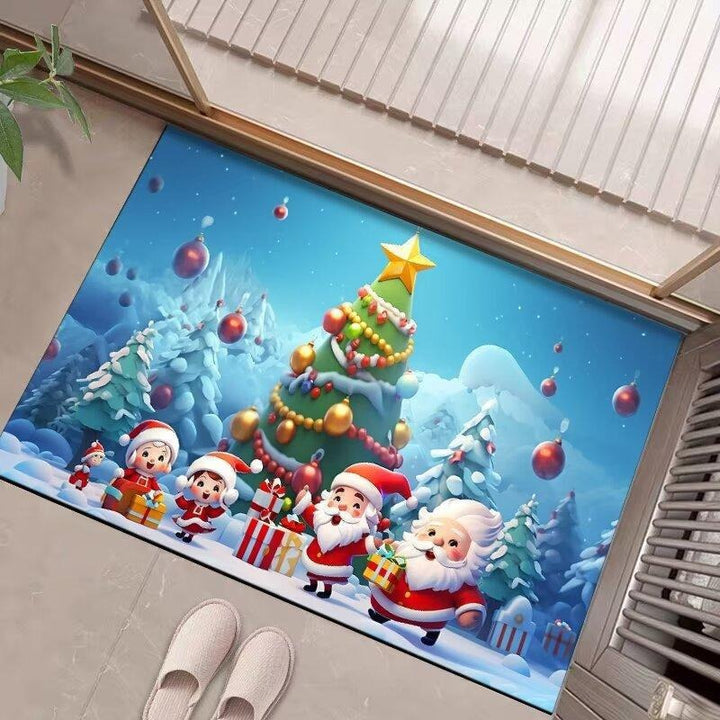 Festive Christmas-Themed Entrance Mat
