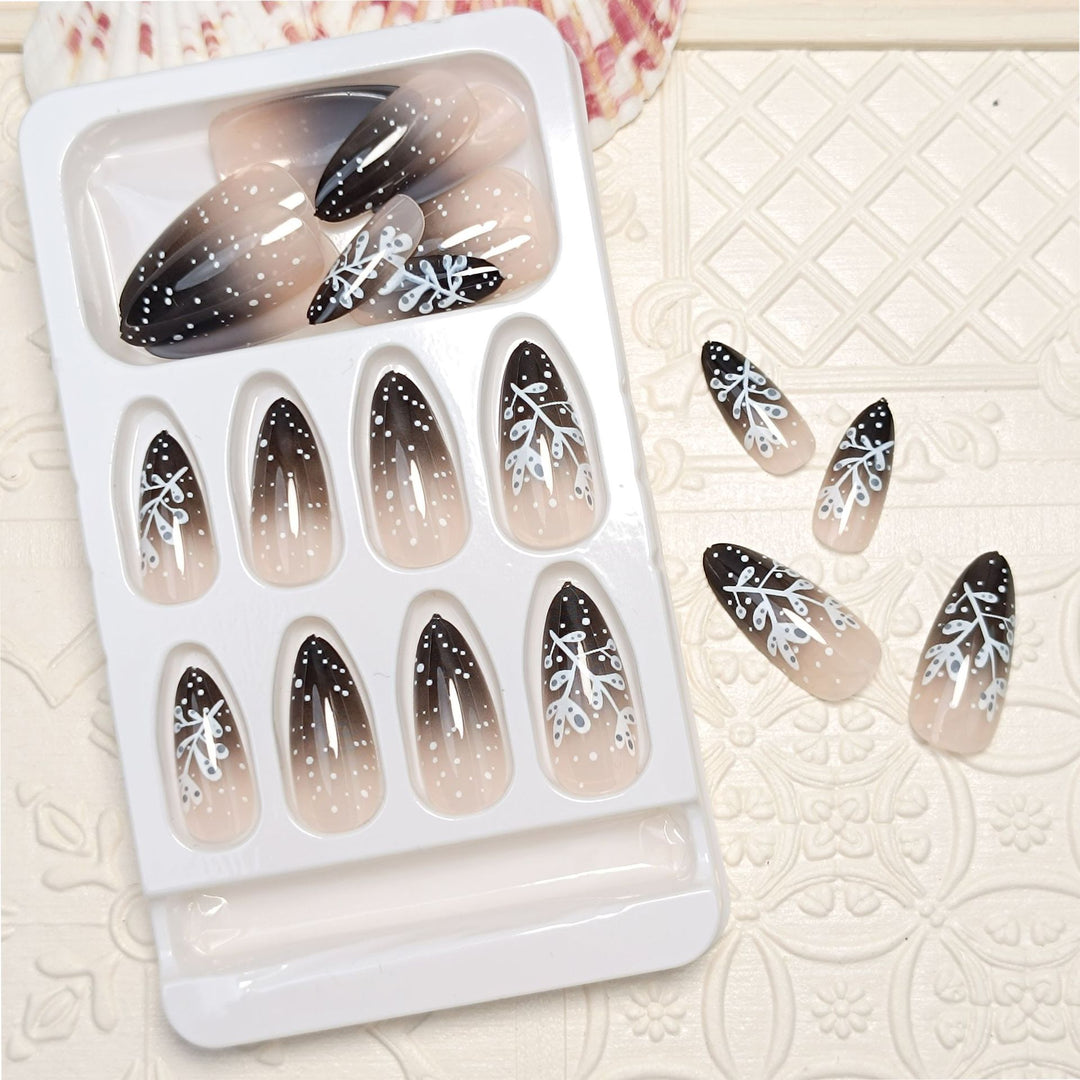 Elegant Ombre Floral Press-On Nail Set Kalsten