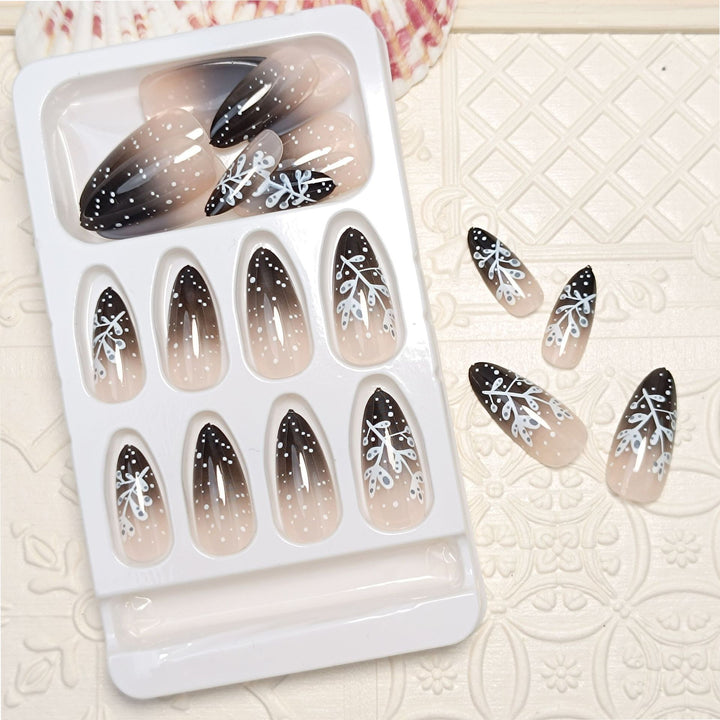 Elegant Ombre Floral Press-On Nail Set Kalsten