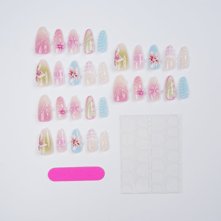 Artificial Flowers Nail Set Kalsten