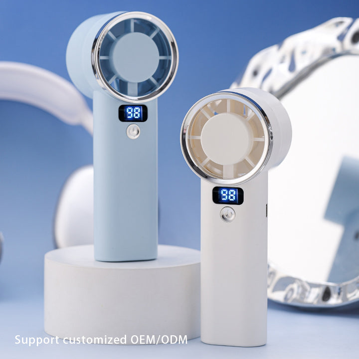 Unisex handheld fan with digital display and five speed levels Kalsten