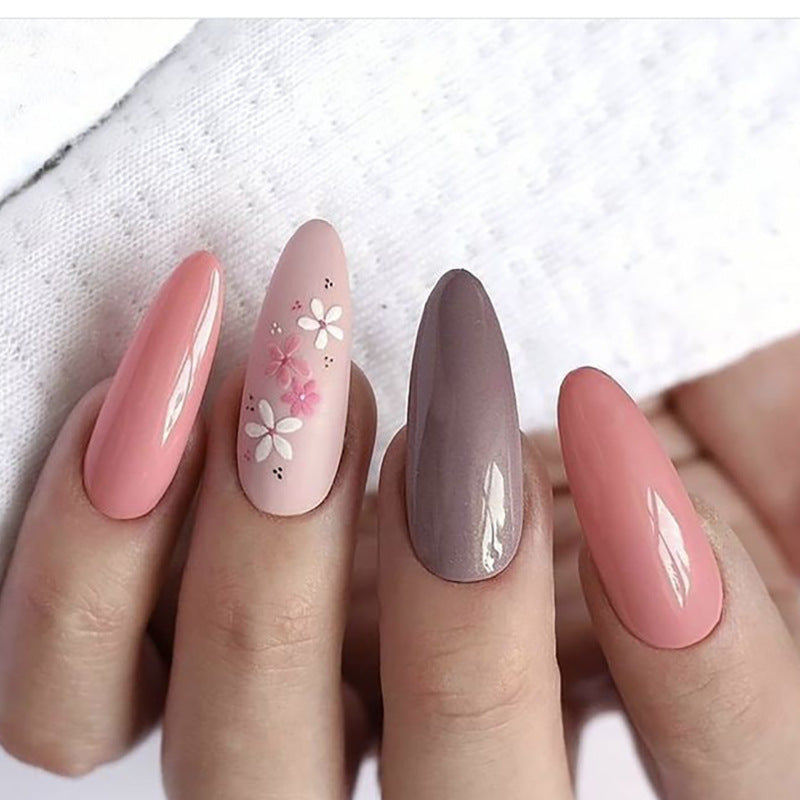 Floral Design Stiletto Nail Set Kalsten