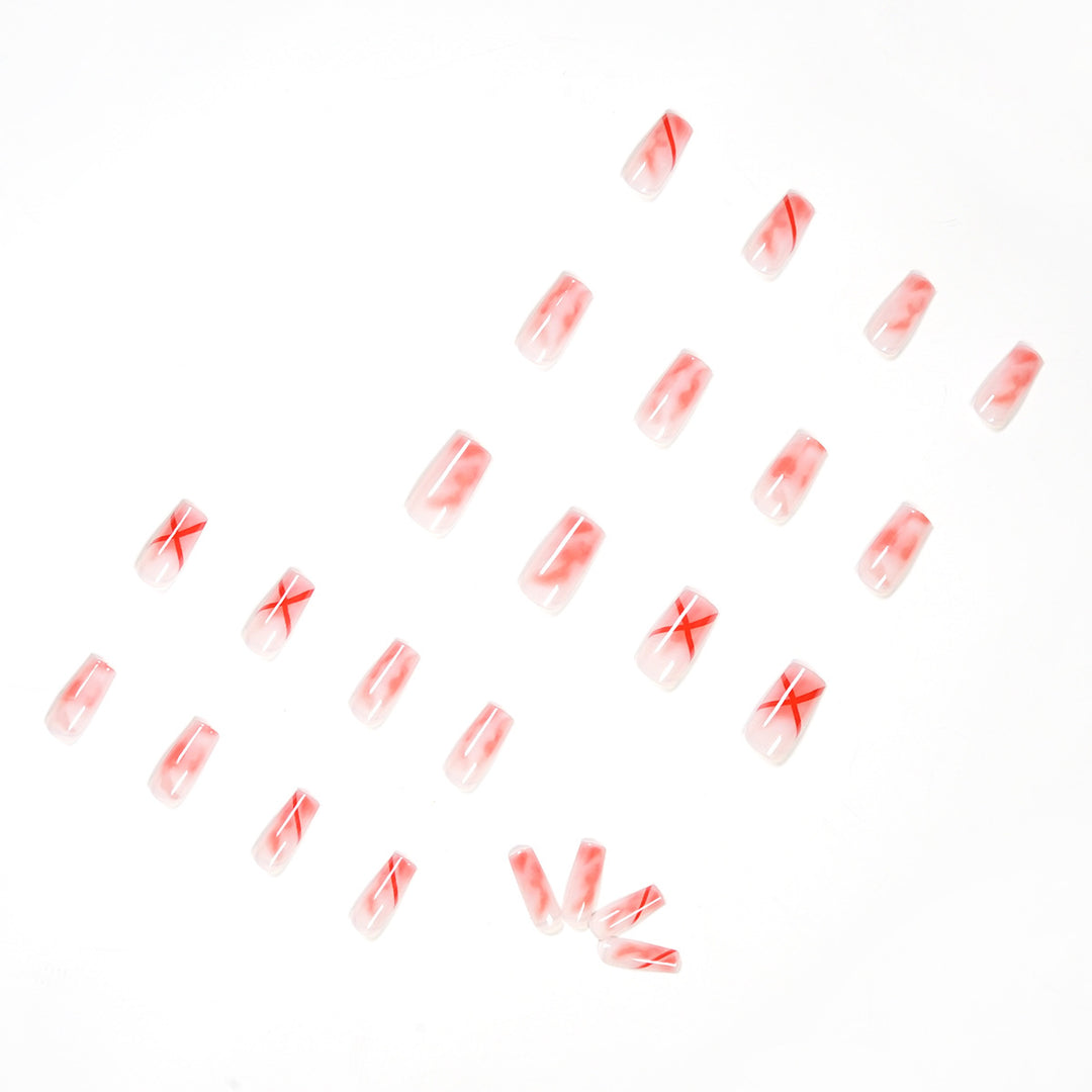 Artfully designed acrylic nails with marbled and decorative effects Kalsten
