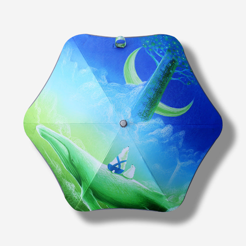 Ladies Child-friendly Folding Umbrella with Fun Design Kalsten