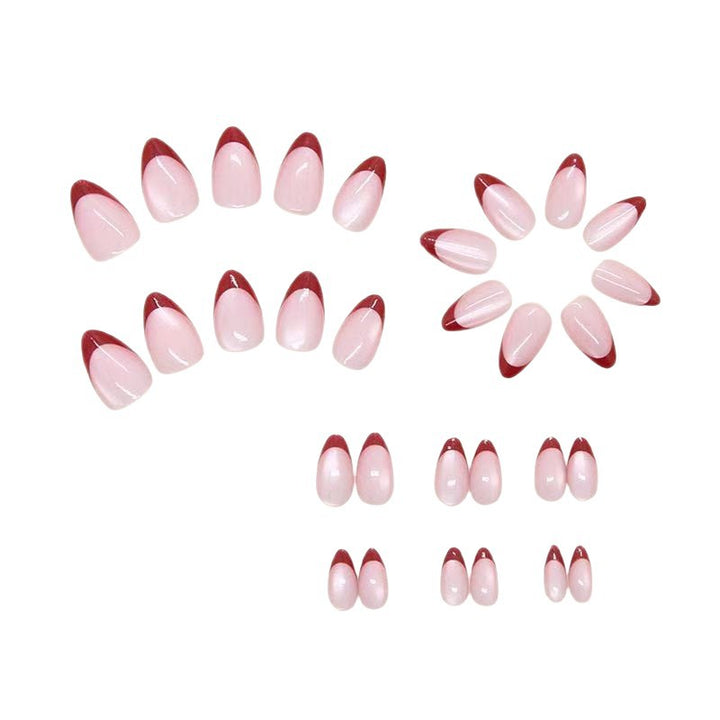 Elegant Artificial Nails with Stylish French Design Kalsten