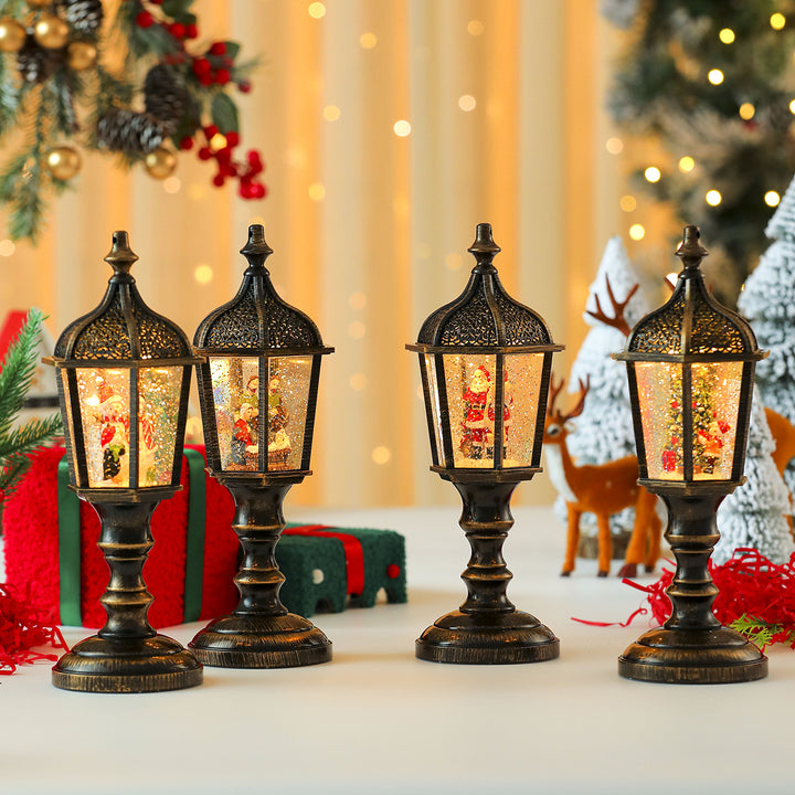 Decorative Lantern with Santa Scene Kalsten