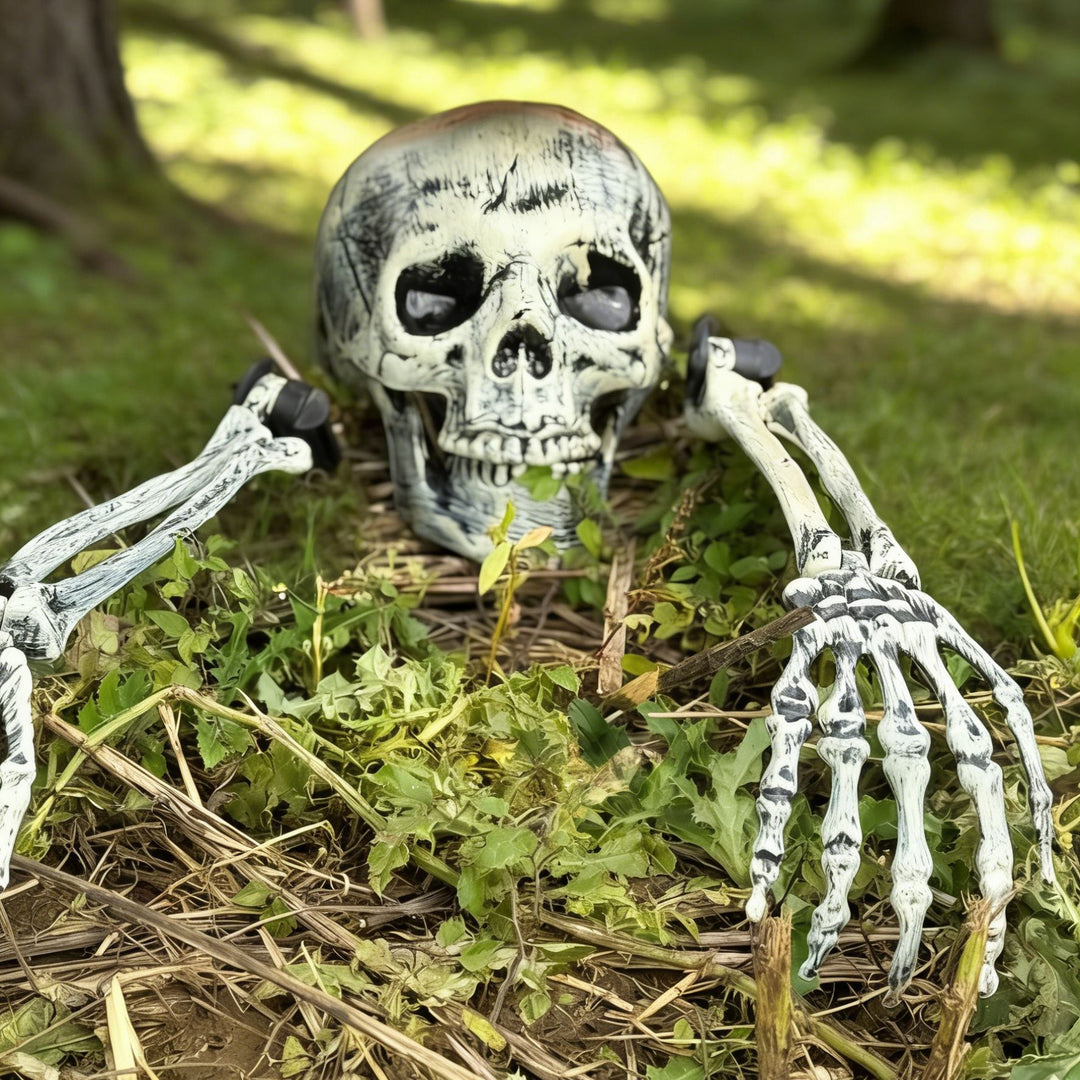 Creepy skeleton garden stakes