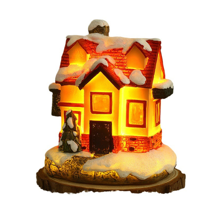 Illuminated Christmas village made of ceramic Kalsten