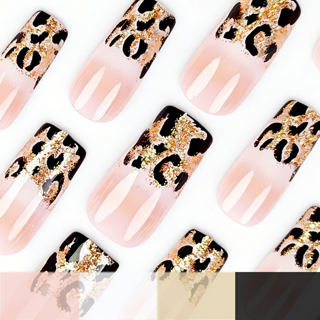 Artistic Leopard Print Acrylic Nail Enhancements Kalsten