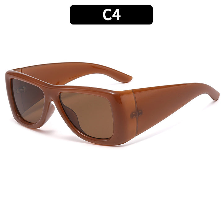 Sleek Geometric Oversized Sunglasses