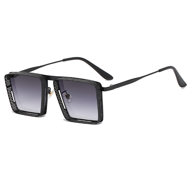 Ladies extravagant square sunglasses with perforated frame Kalsten