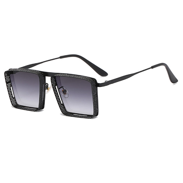 Ladies extravagant square sunglasses with perforated frame Kalsten