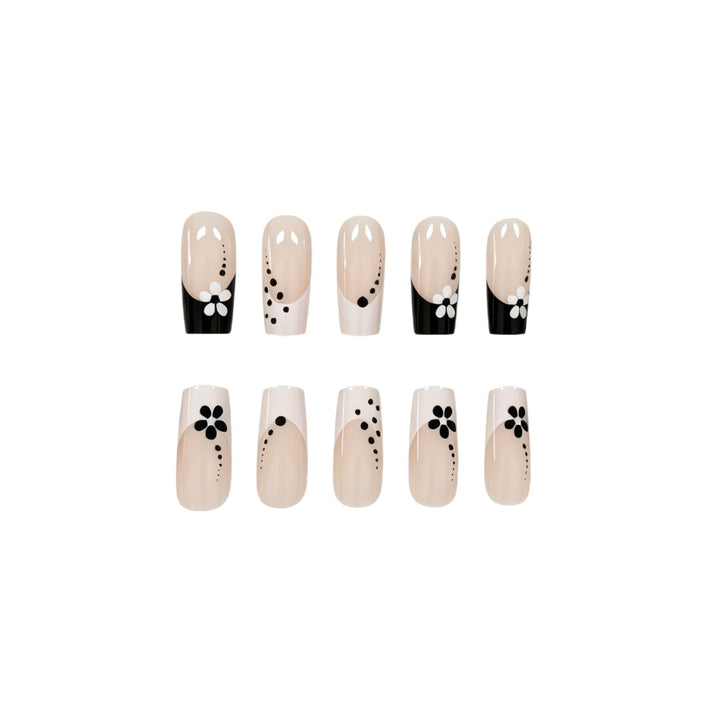 Decorative Floral Acrylic Press-On Nail Art Kalsten