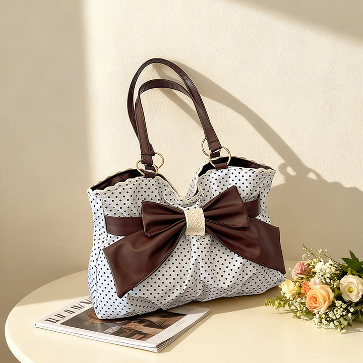 WoBow-Embellished Polka Dot Handbag Kalsten