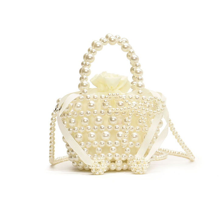 Pearl-Embellished Evening Purse
