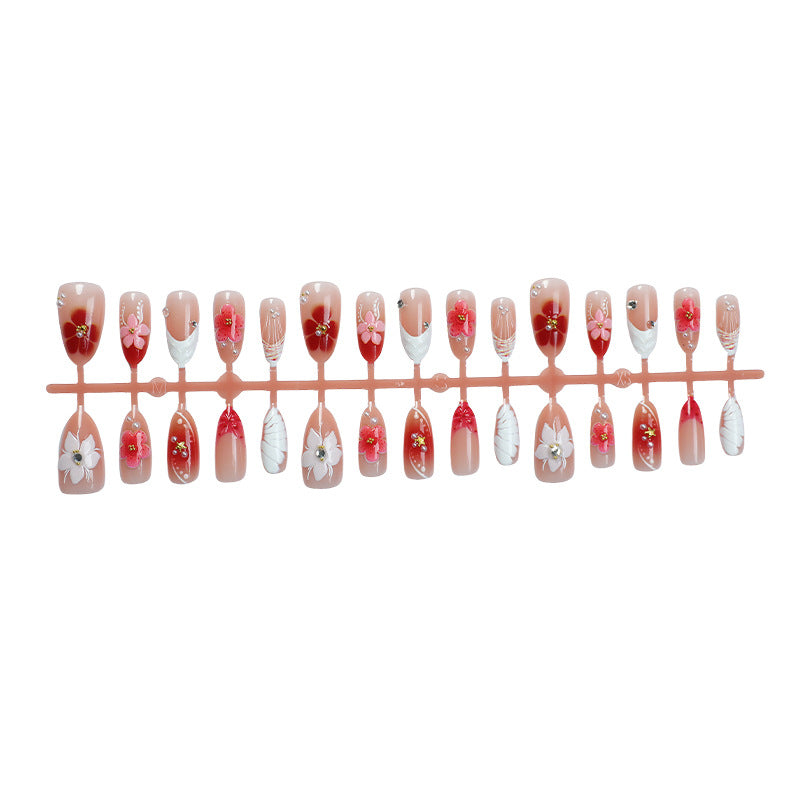Floral Embellished Press-On Nail Set Kalsten 1788495995