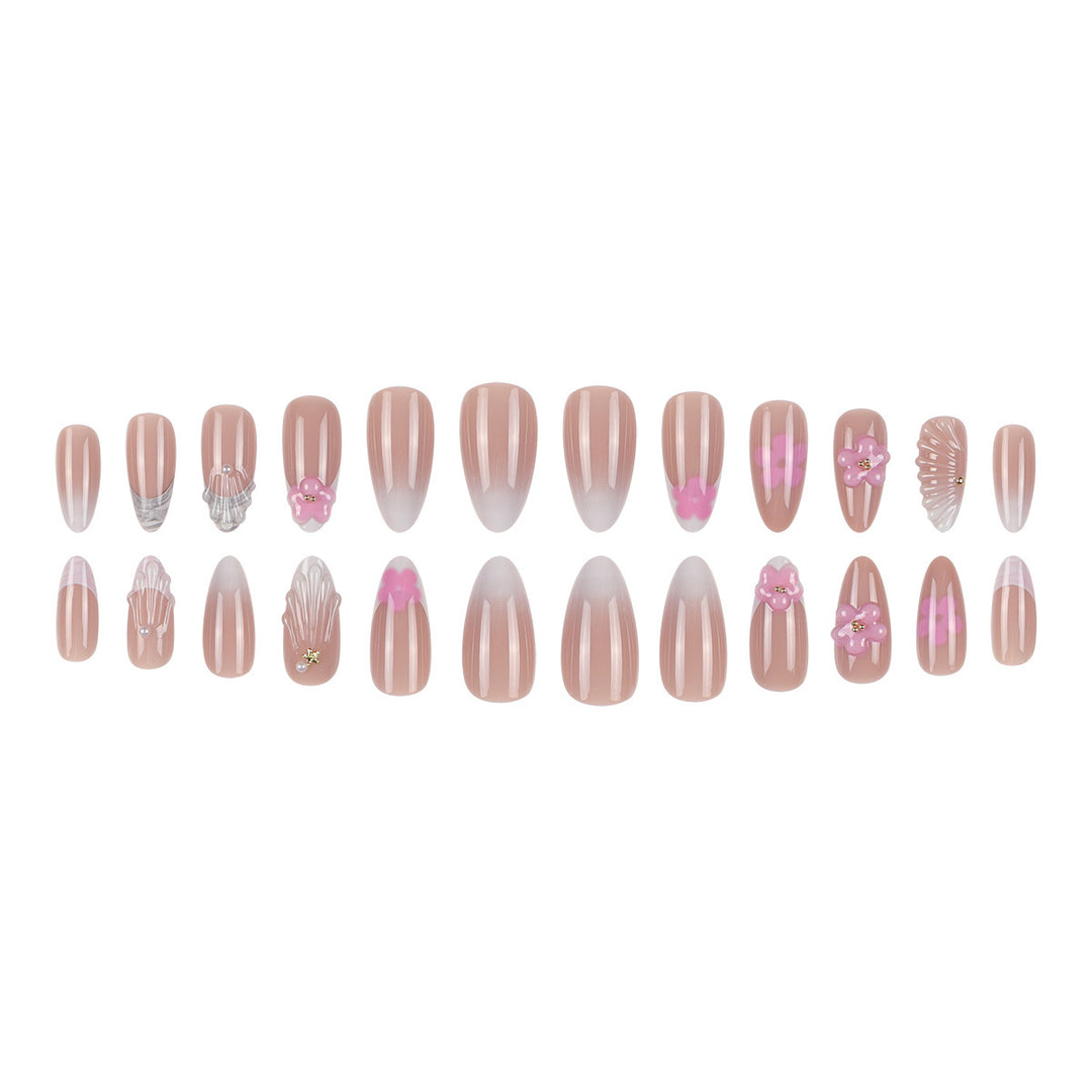 Floral-Designed Press-On Nails Kalsten