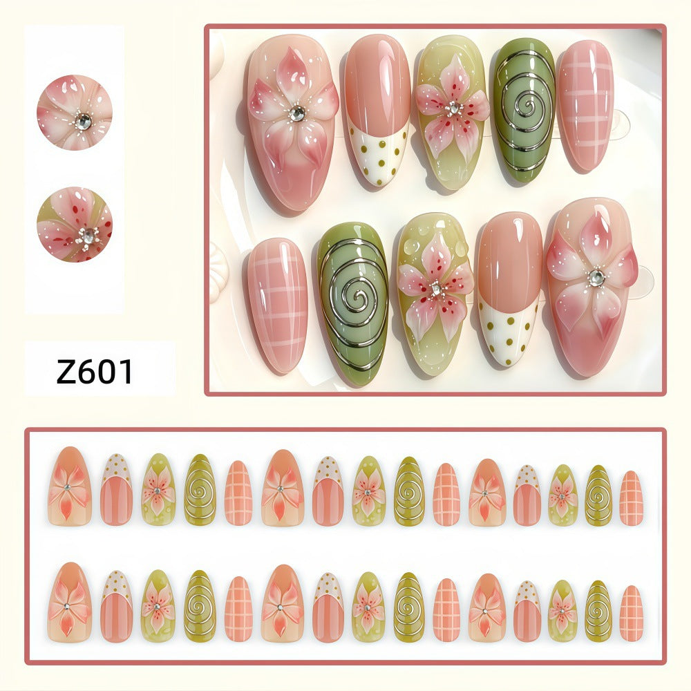 Artificial Nails in Floral Flower Design Kalsten